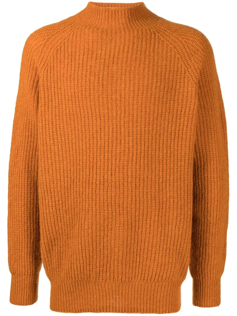 

YMC ribbed mock neck jumper - Orange