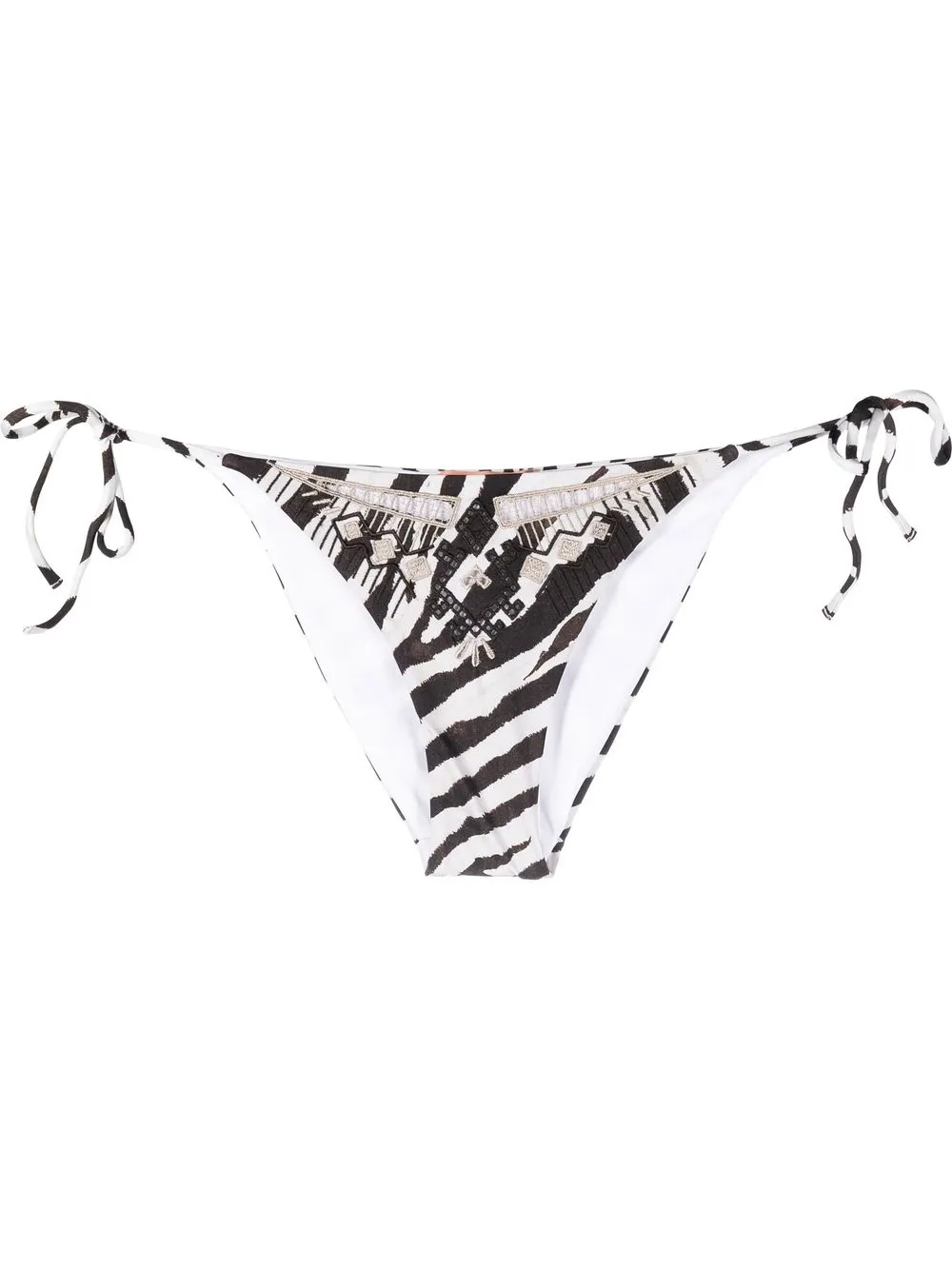 

Ermanno Scervino bikini bottom con estampado de cebra - Blanco