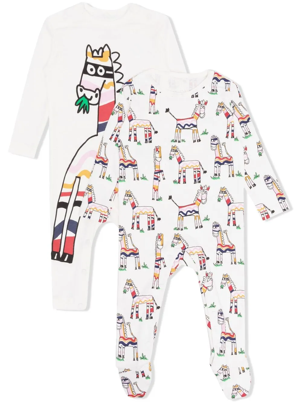 

Stella McCartney Kids set de mameluco con animal print - Blanco
