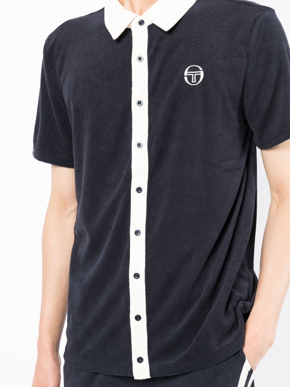 Sergio Tacchini Anzio Monogram Logo Jacquard Terry Cloth Polo in White for  Men