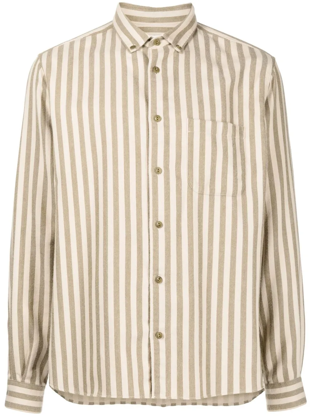 

YMC Dean striped cotton shirt - Green