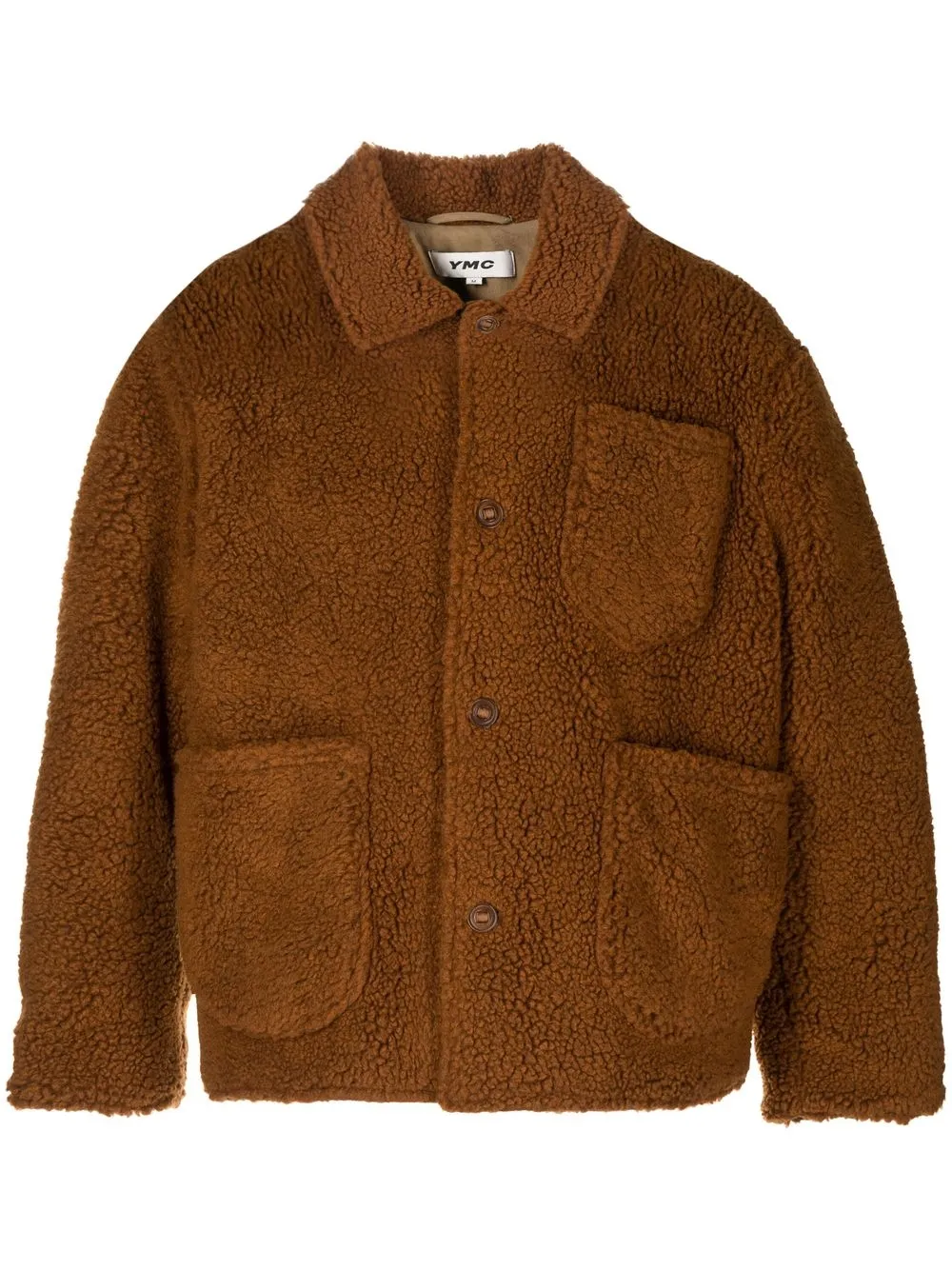 

YMC Labour Chore faux-shearling jacket - Brown