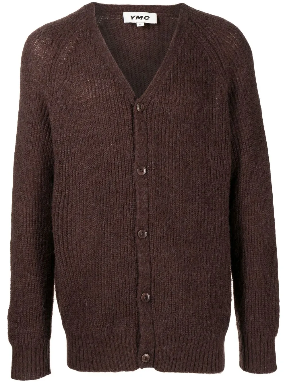 

YMC ribbed-knit cardigan - Brown