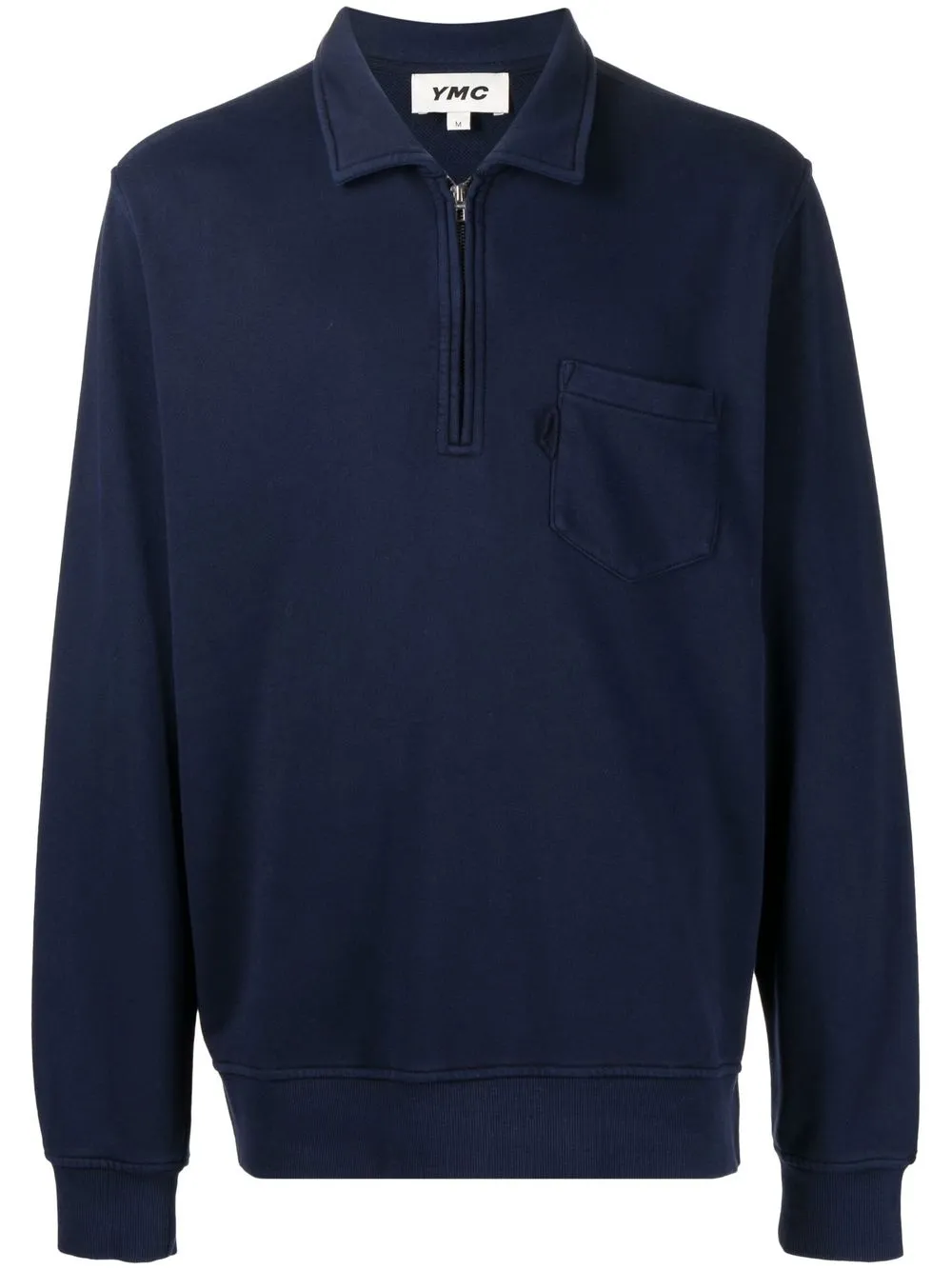 

YMC Sugden quarter-zip sweatshirt - Blue