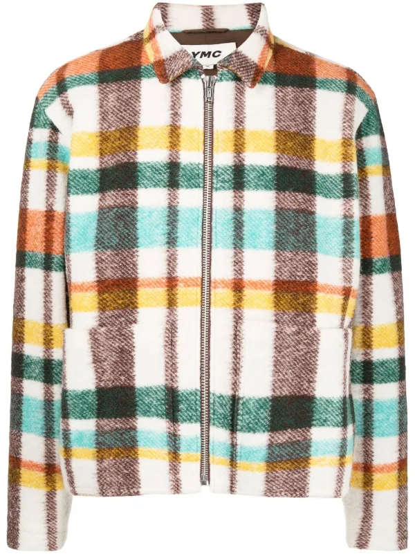 YMC Bay Checked Bomber Jacket - Farfetch