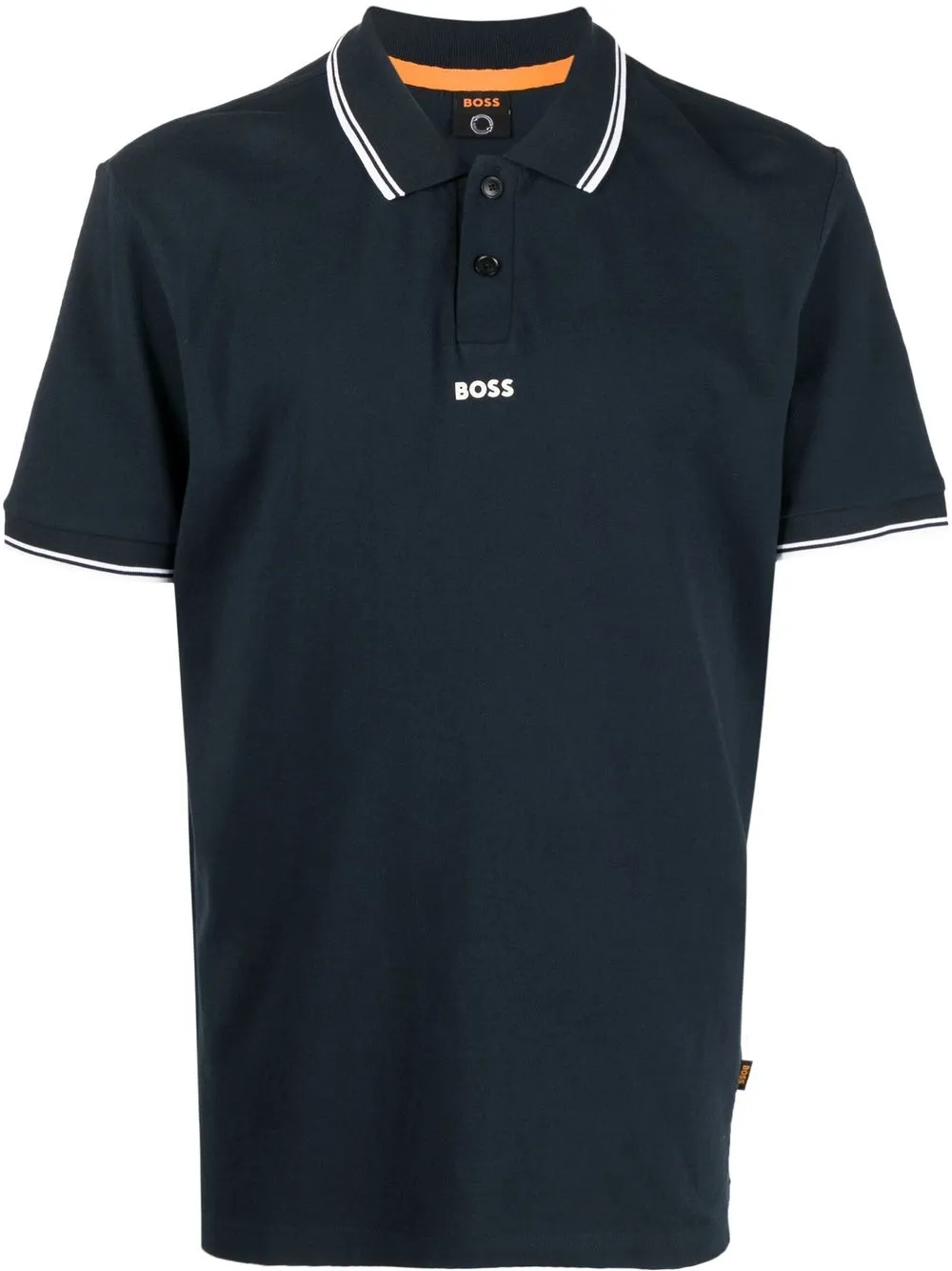 

BOSS playera tipo polo con logo estampado - Azul