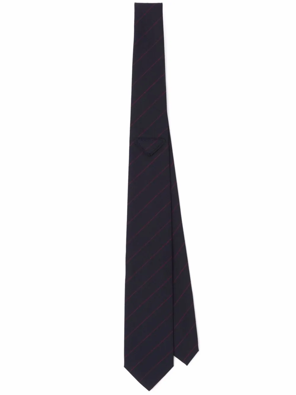 stripe-print wool tie