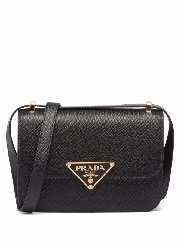 Prada Triangle Logo Crossbody Tote Bag