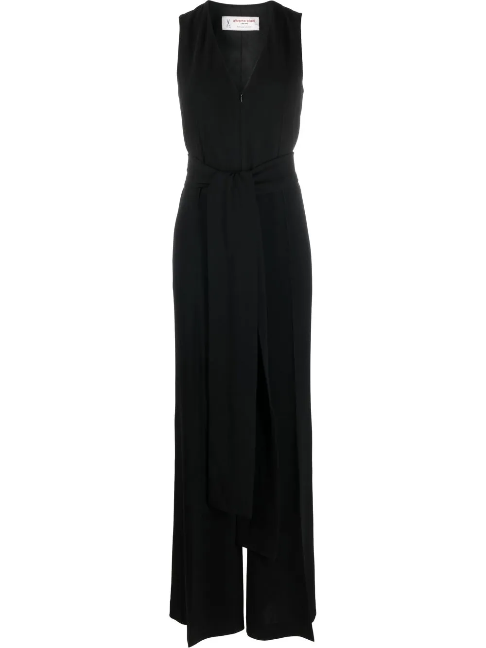 

Alberto Biani jumpsuit cuello en V con cintura lazada - Negro