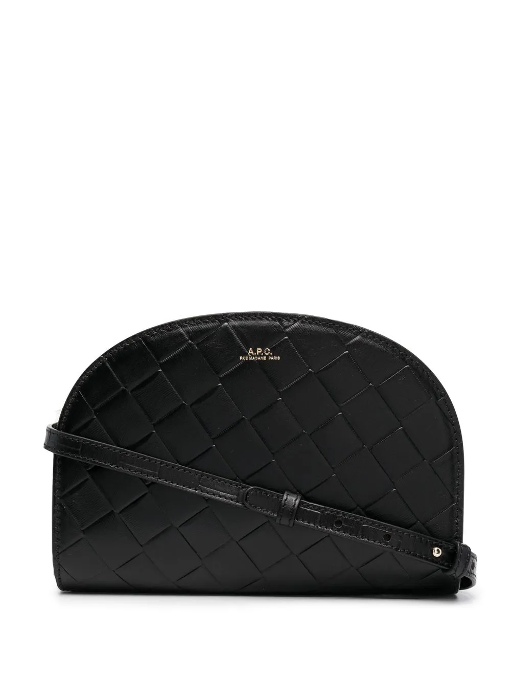 

A.P.C. bolsa de mano con efecto de piel de cocodrilo en relieve - Negro