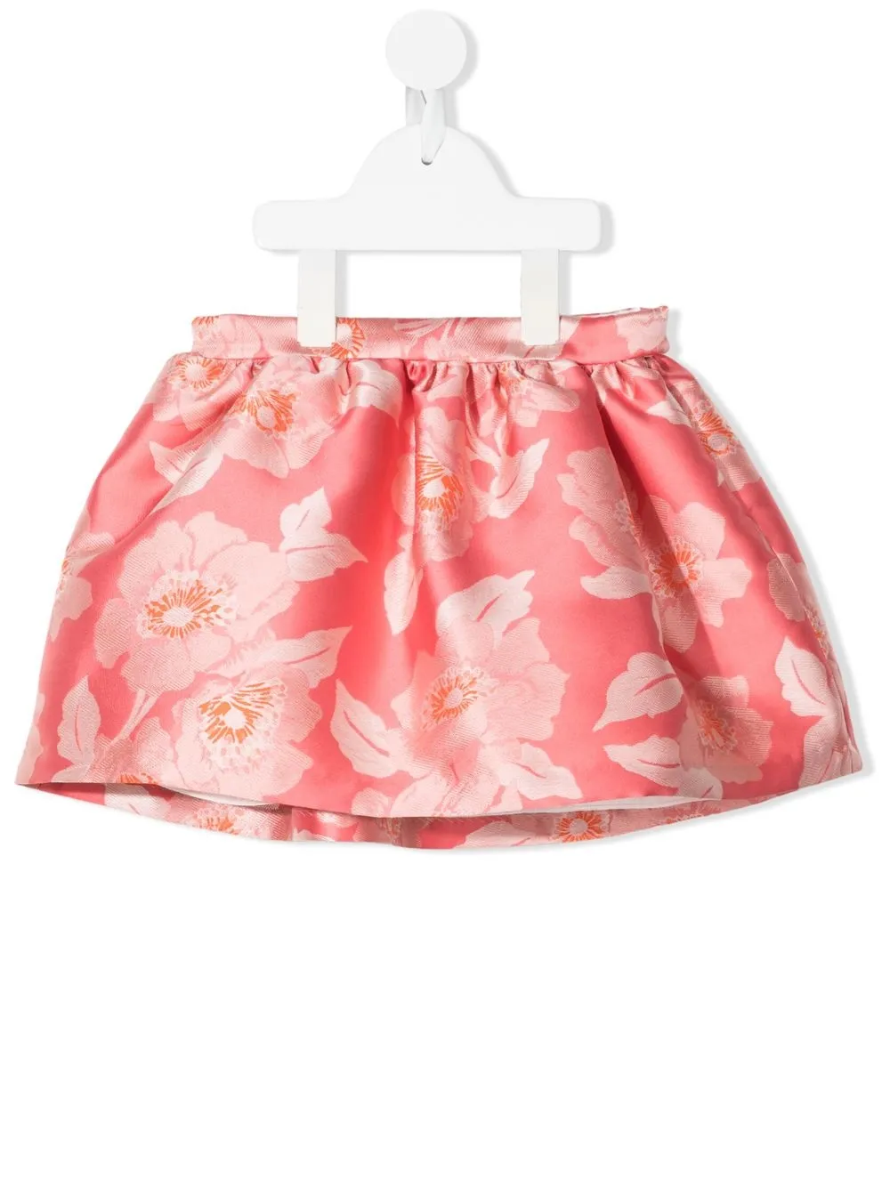 

Hucklebones London falda fruncida con estampado floral - Rosado