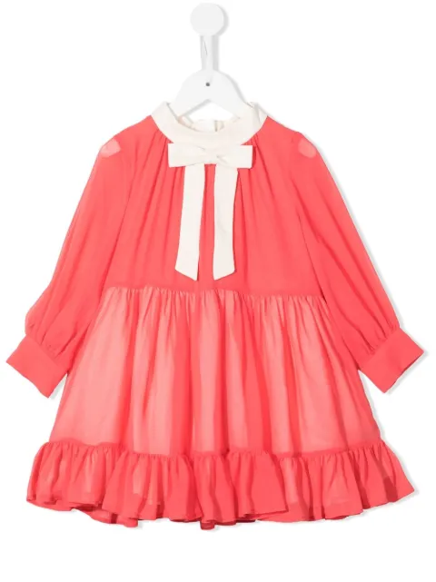 Hucklebones London فستان مدموج بكرانيش