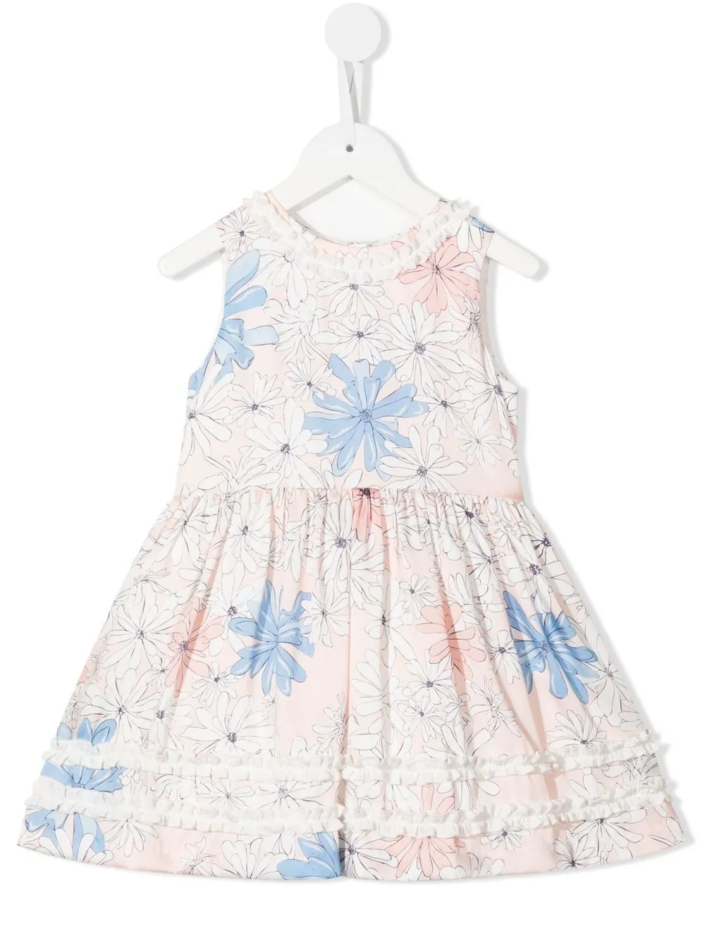 

Hucklebones London vestido acampanado con estampado floral - Rosado