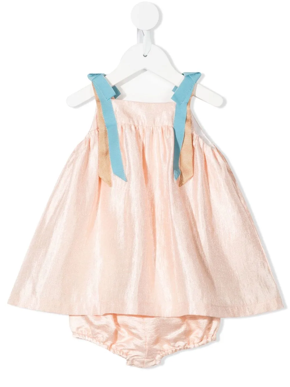 

Hucklebones London gathered bow-embellished sundress - Pink