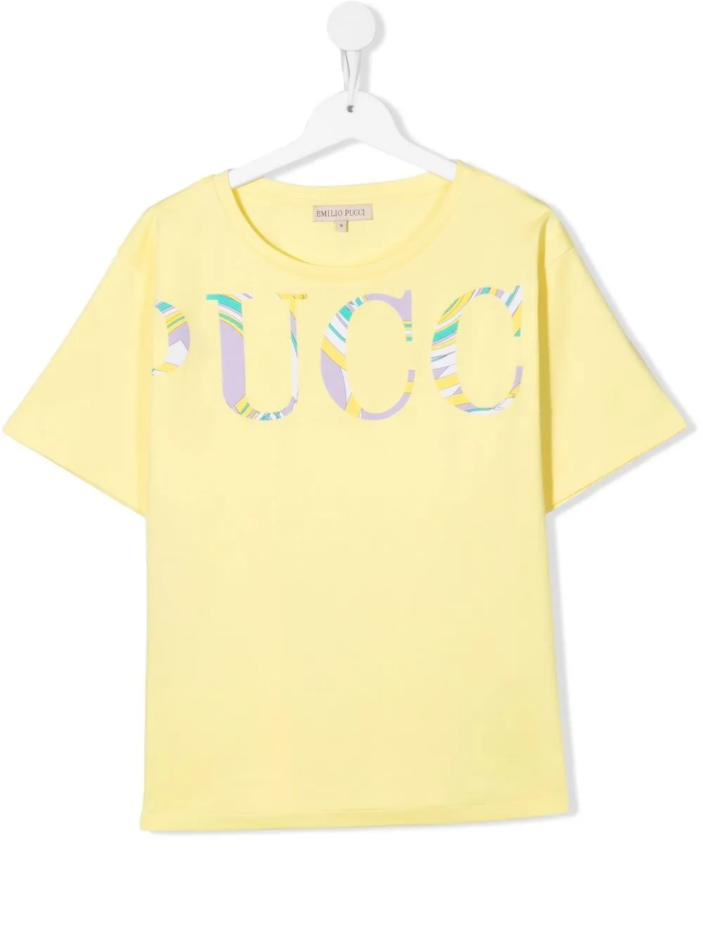 Emilio Pucci Junior Kids' Logo Print T-shirt In Yellow