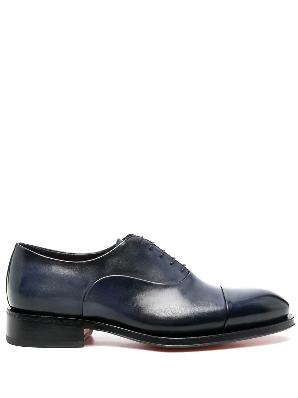 

Santoni almond-toe leather oxford shoes - Blue