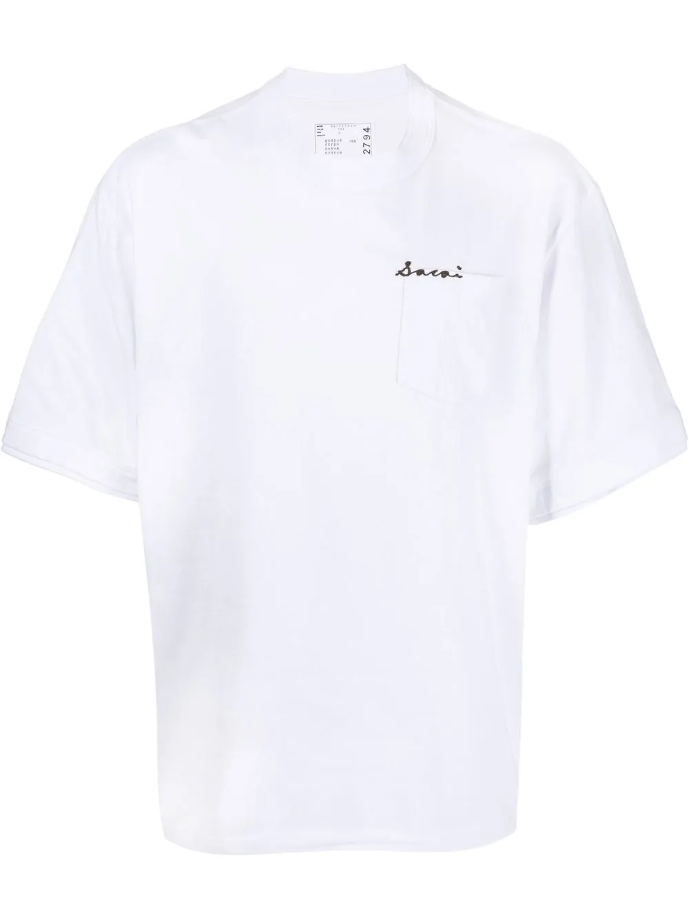 

sacai embroidered-logo short-sleeve T-shirt - White
