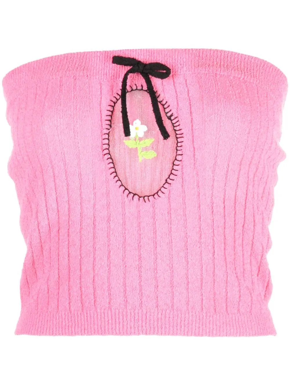 

CORMIO Allison Ortensia knitted crop top - Pink