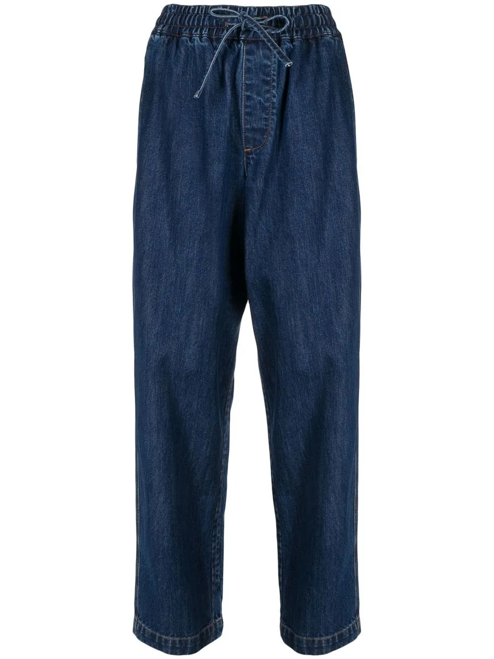 

YMC drawstring cropped trousers - Blue