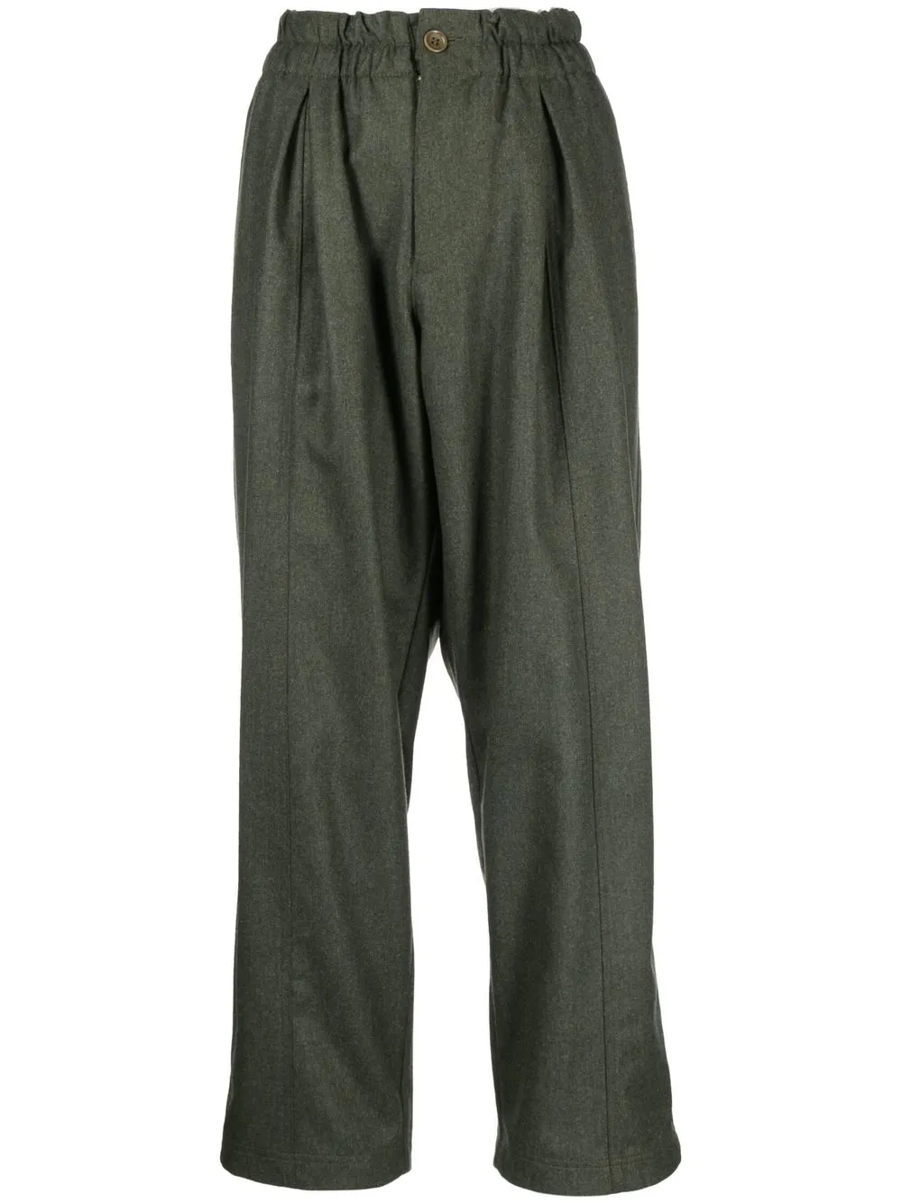 

YMC Sylvian cropped pleated trousers - Green