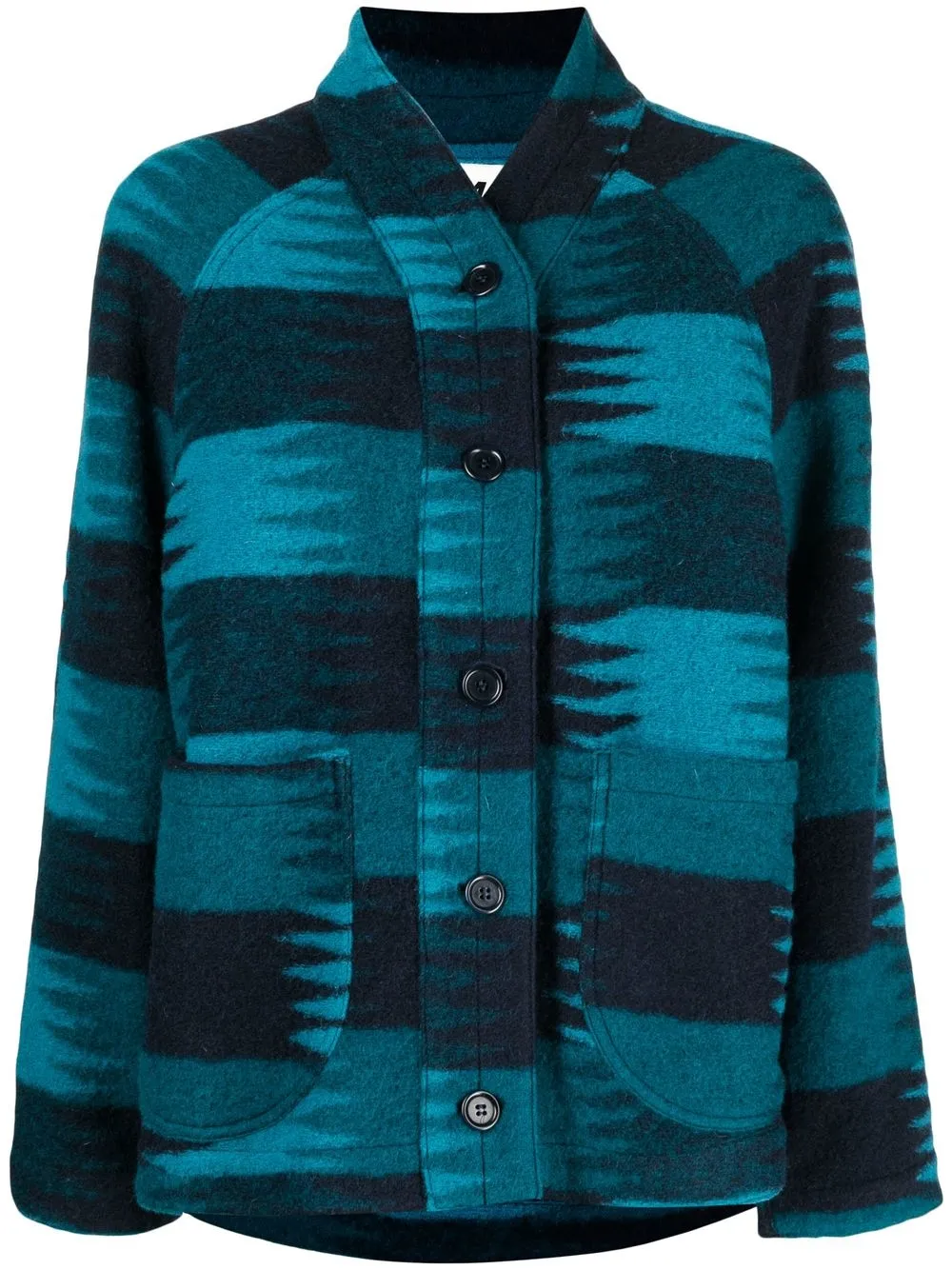 

YMC Erkin check-print jacket - Green