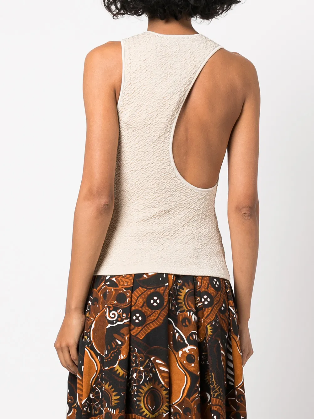 Galvan London Mouwloze top Beige