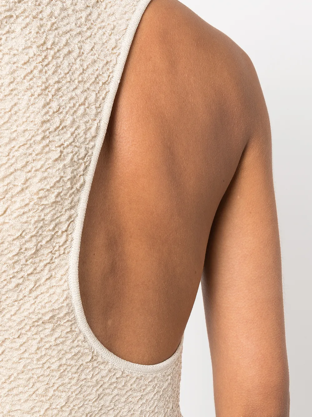 Galvan London Mouwloze top Beige