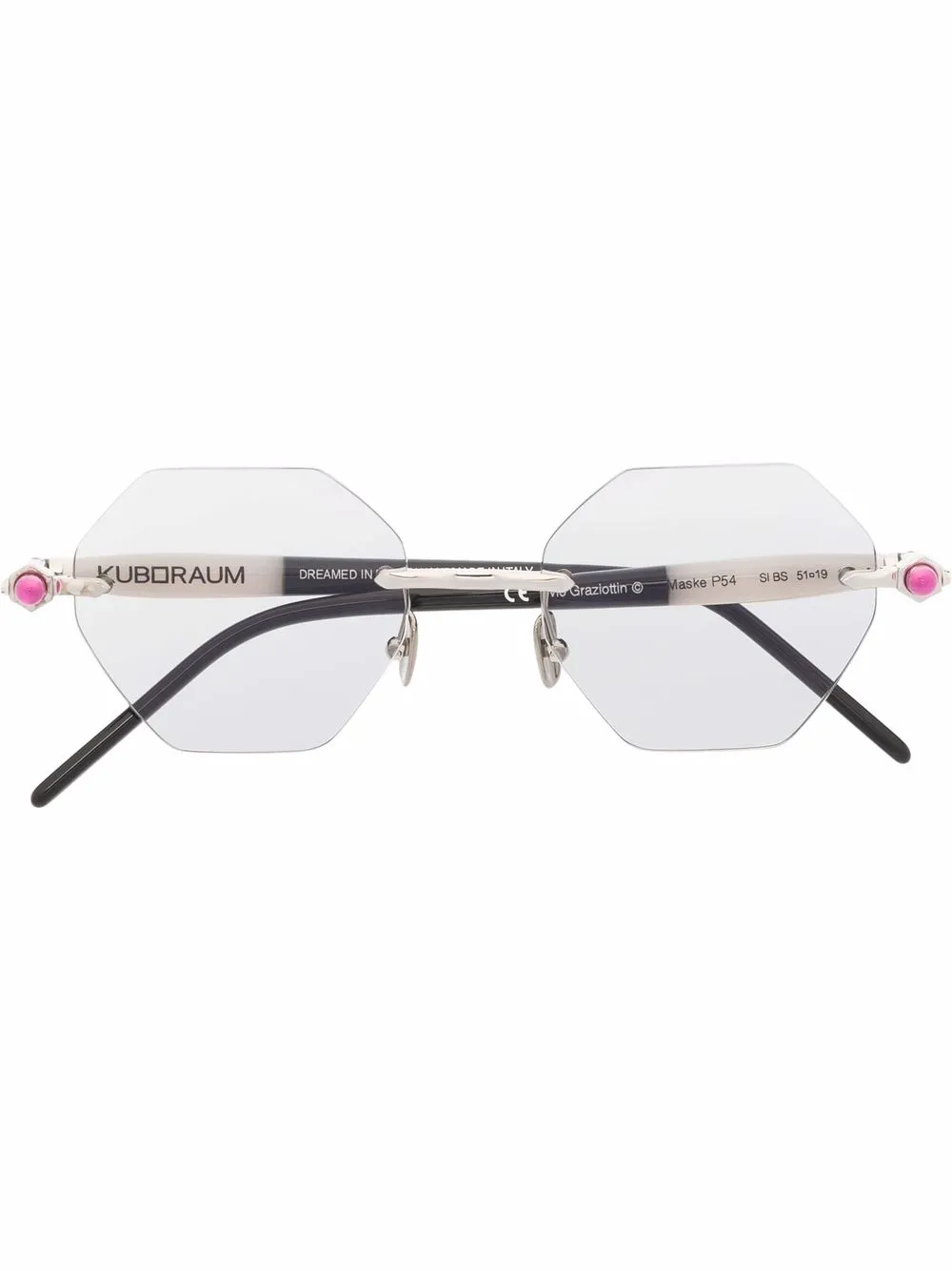Kuboraum lentes de sol con armazón octogonal - Negro