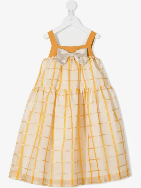 Hucklebones London check-print sleeveless dress