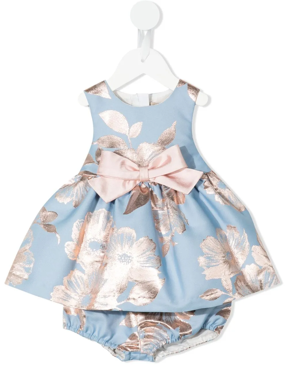 

Hucklebones London vestido acampanado con estampado floral - Azul