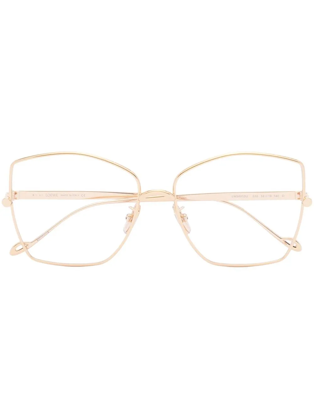 

LOEWE lentes de sol con logo grabado - Dorado