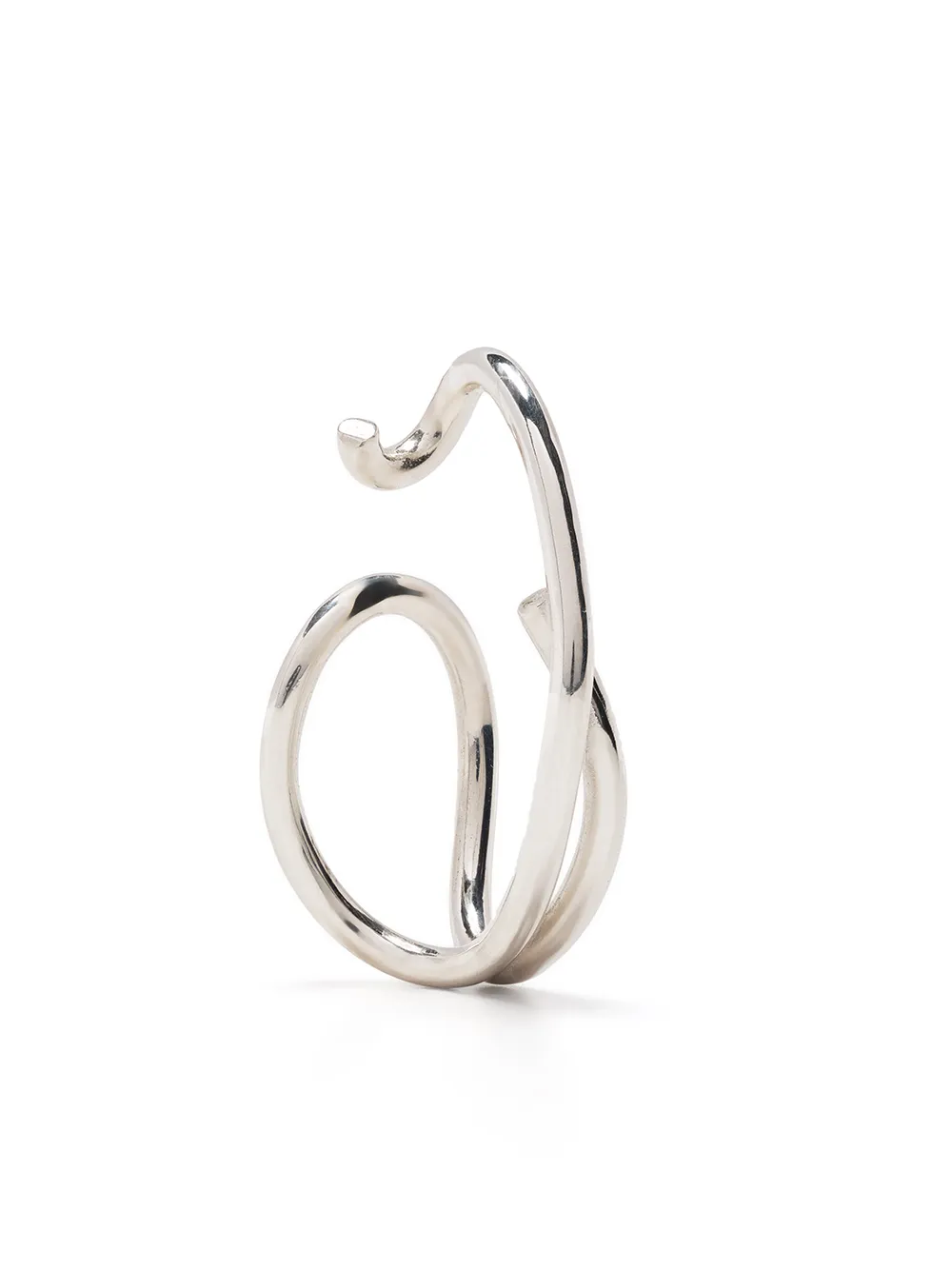 

BAR JEWELLERY arete ear-cuff Rhythmic Twist - Plateado