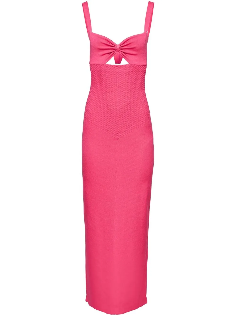 

Carolina Herrera vestido midi fruncido con aberturas - Rosado