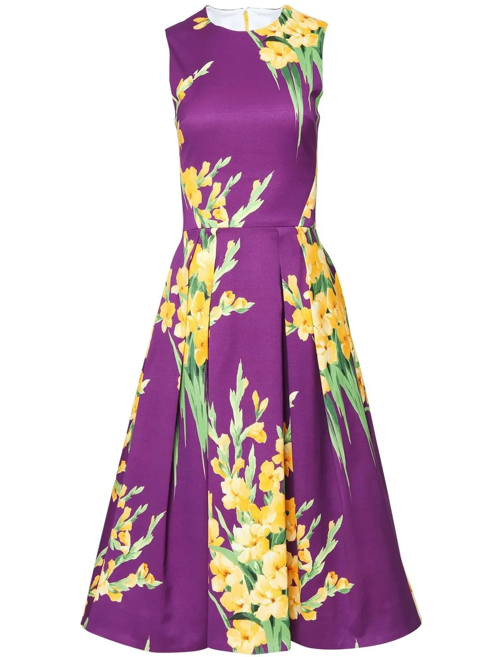 

Carolina Herrera floral-print flared dress - Purple