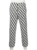 We11done monogram intarsia-knit track pants - Neutrals