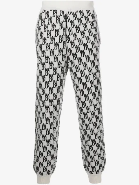 We11done pants con motivo del monograma