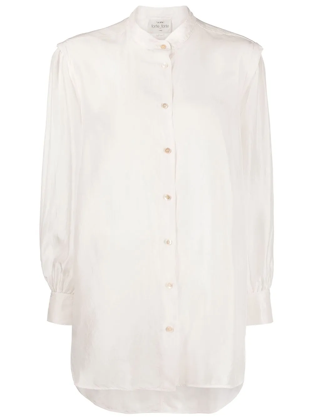 

Forte Forte draped-sleeve silk shirt - Neutrals