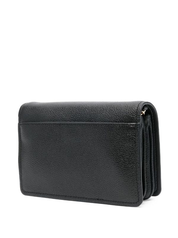 Michael Kors Jet Set Continental wallet in black grained leather