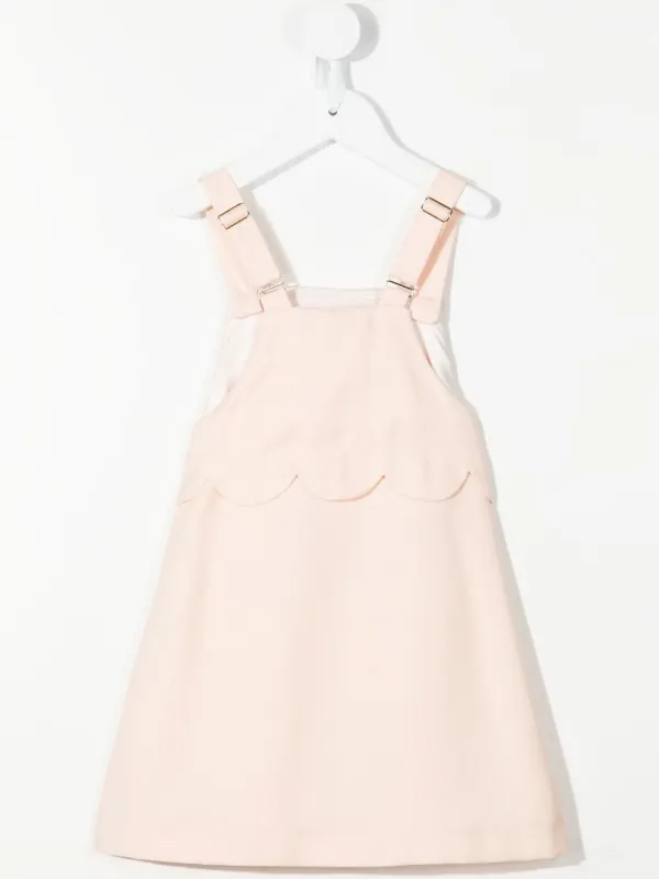 Ladies pink pinafore dress hotsell