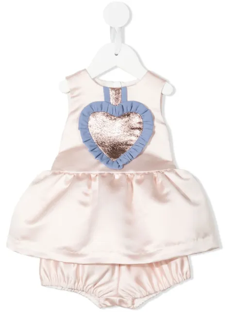 Hucklebones London heart-detail flared dress