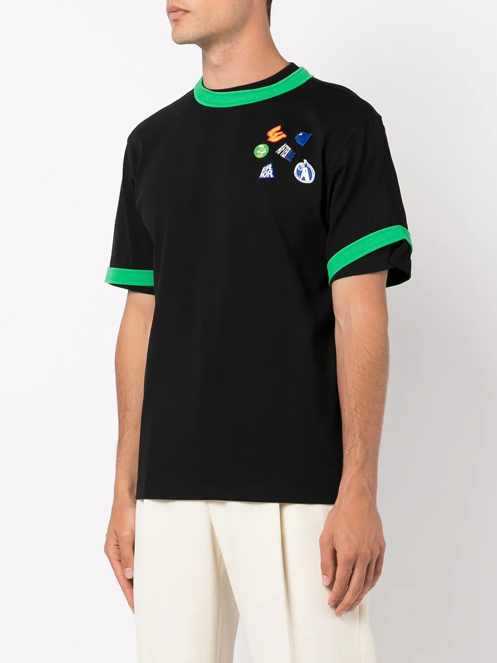 image 4 of ader error 贴花细节对比t恤