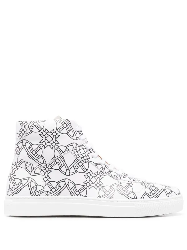 Vivienne Westwood Orb-print Leather Sneakers - Farfetch