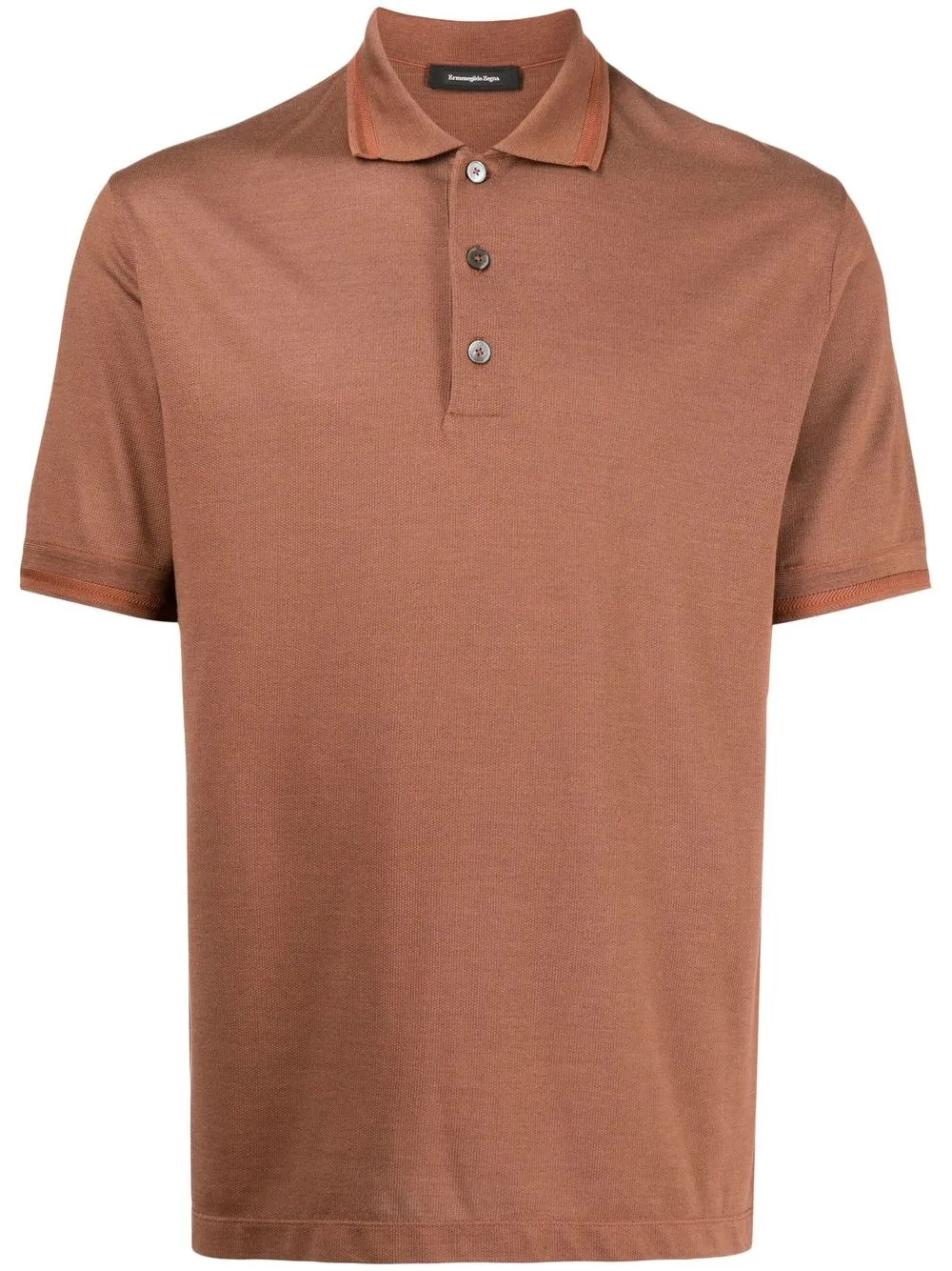 

Zegna playera tipo polo manga corta - Marrón