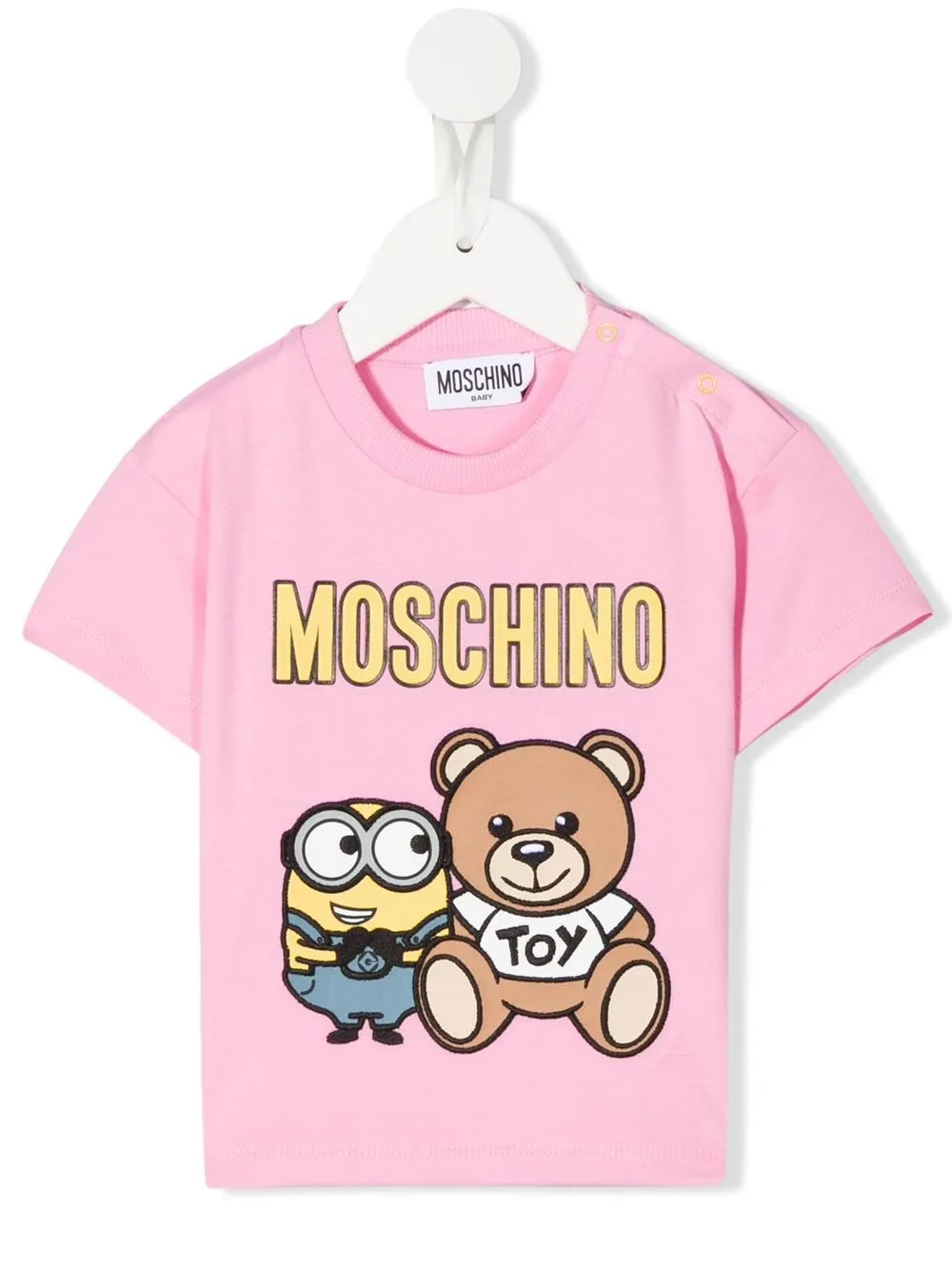 

Moschino Kids playera con motivo Teddy Bear - Rosado