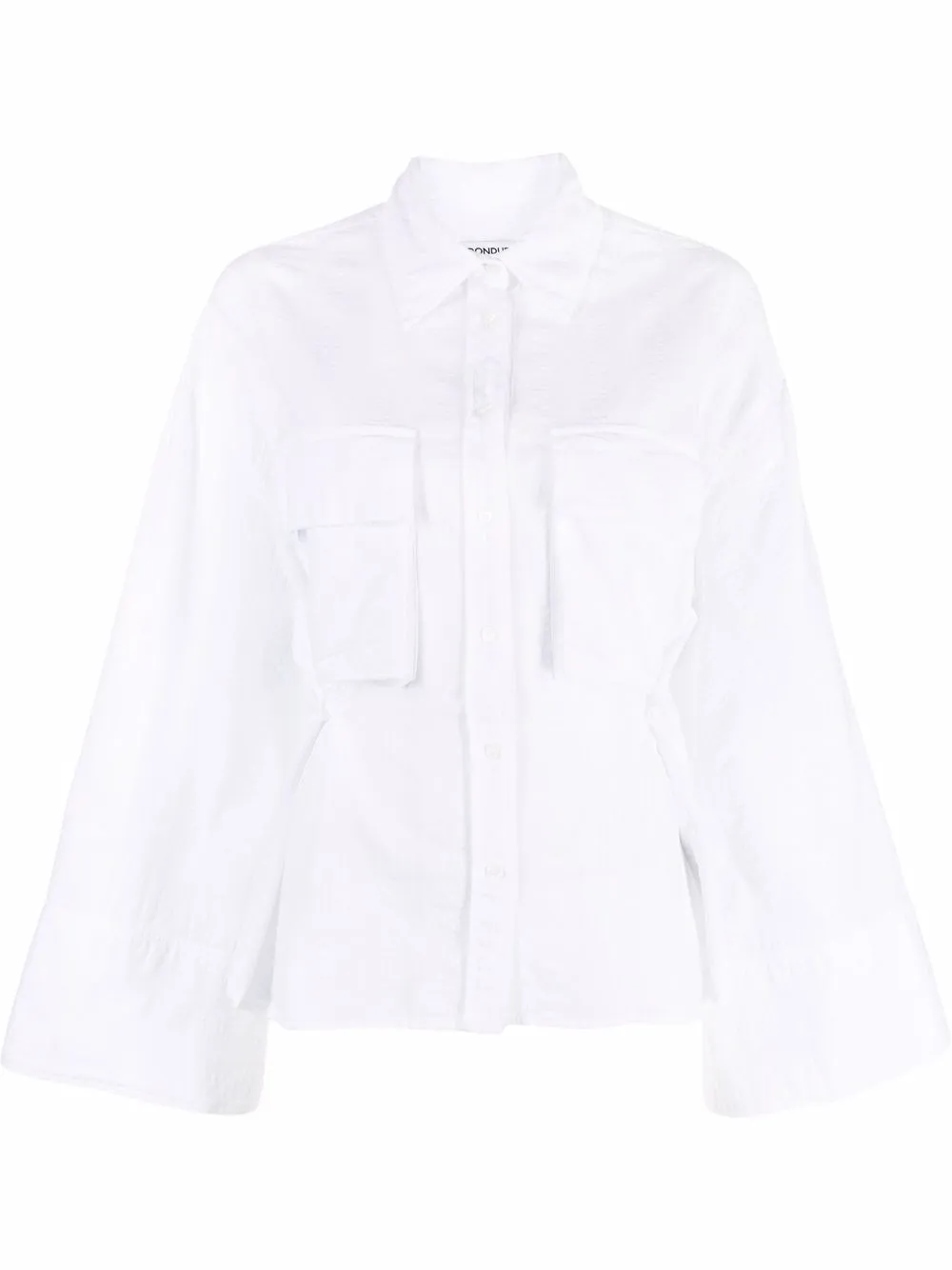 

DONDUP camisa con botones laterales - Blanco