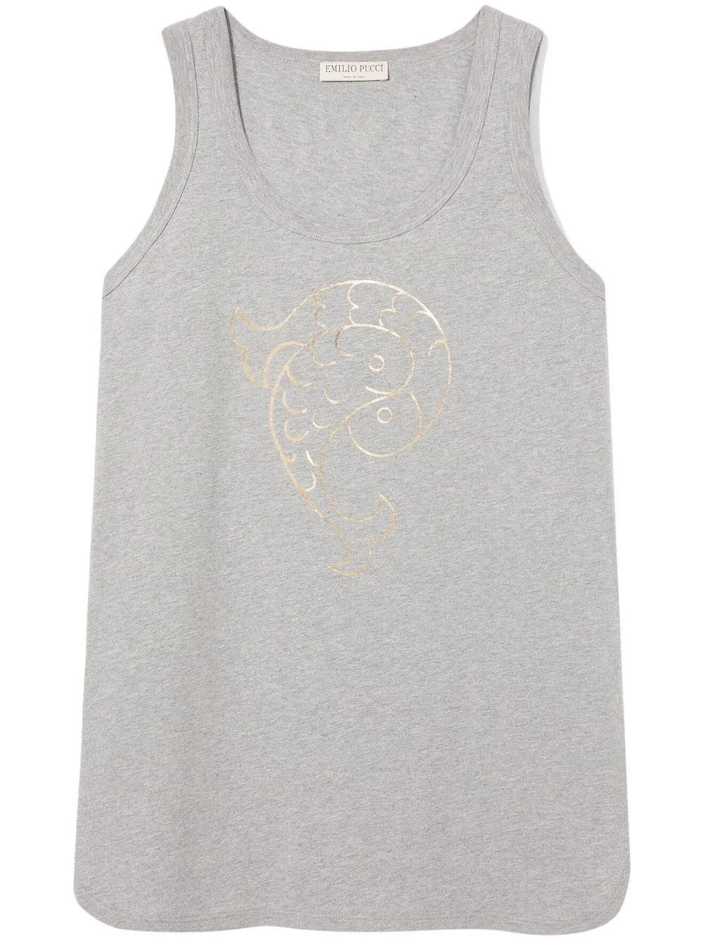 

PUCCI Pesci long tank top - Grey