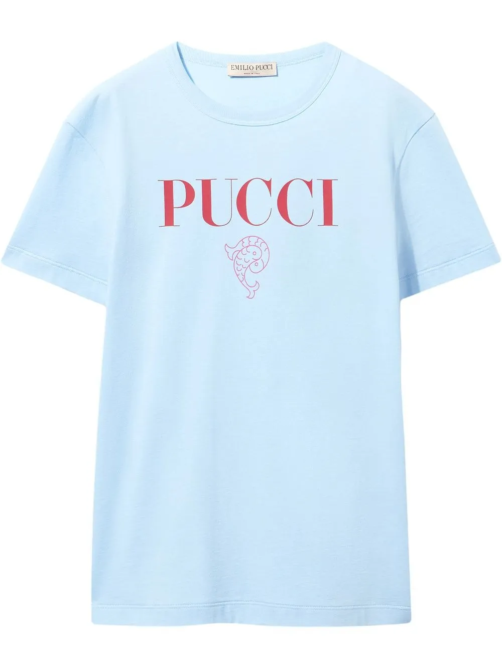 

PUCCI Pesci logo print T-shirt - Blue