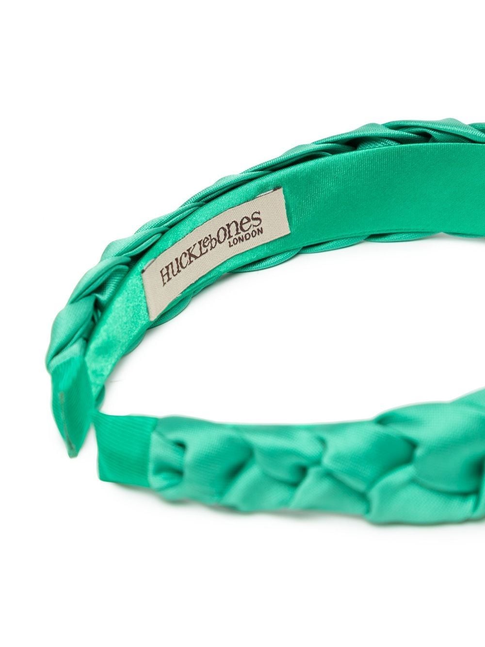 Hucklebones London Haarband met gevlochten detail - Groen