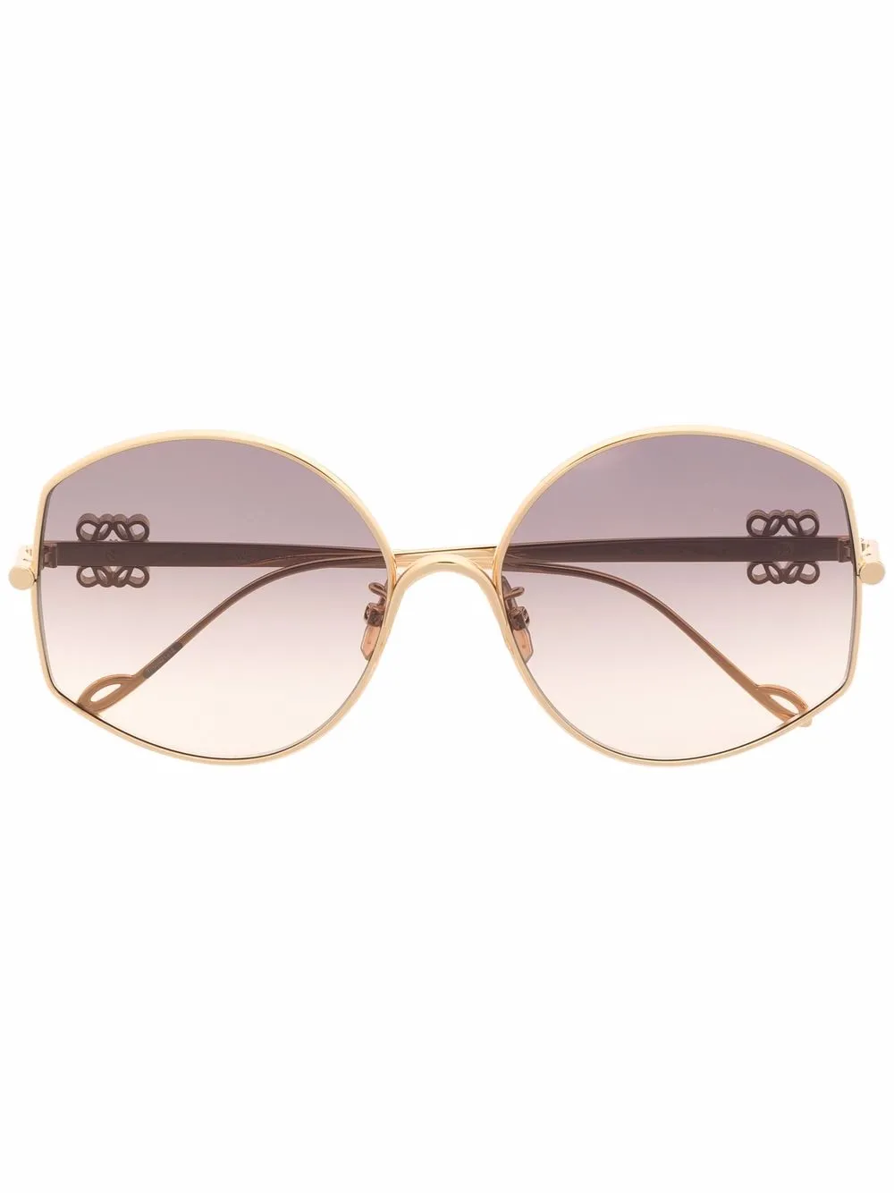 

LOEWE lentes de sol con armazón redonda - Dorado