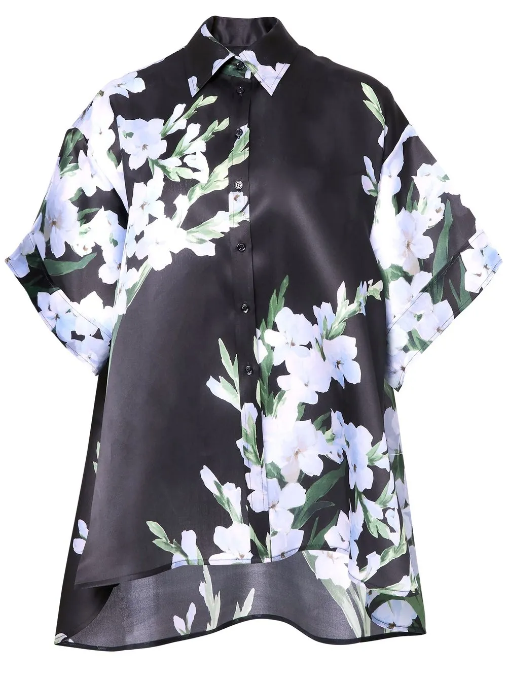 

Carolina Herrera blusa holgada con estampado floral - Negro